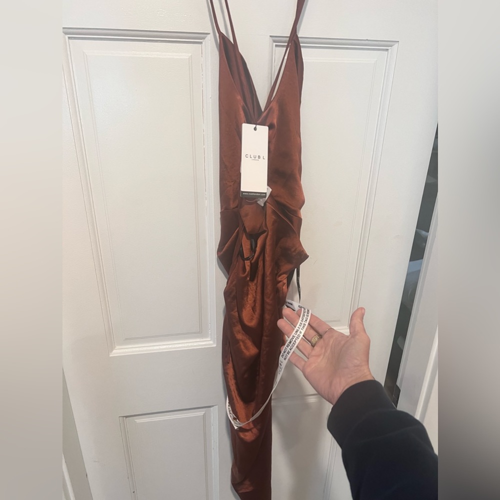 Satin midi dress